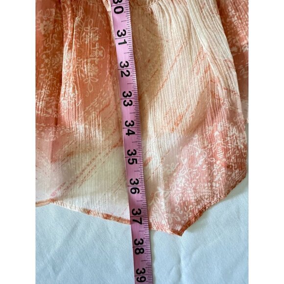 NWT Ramy Brook Sandra Minidress Peach Geometric V-Neck Sleeveless Silk Blend XS - Picture 5 of 14